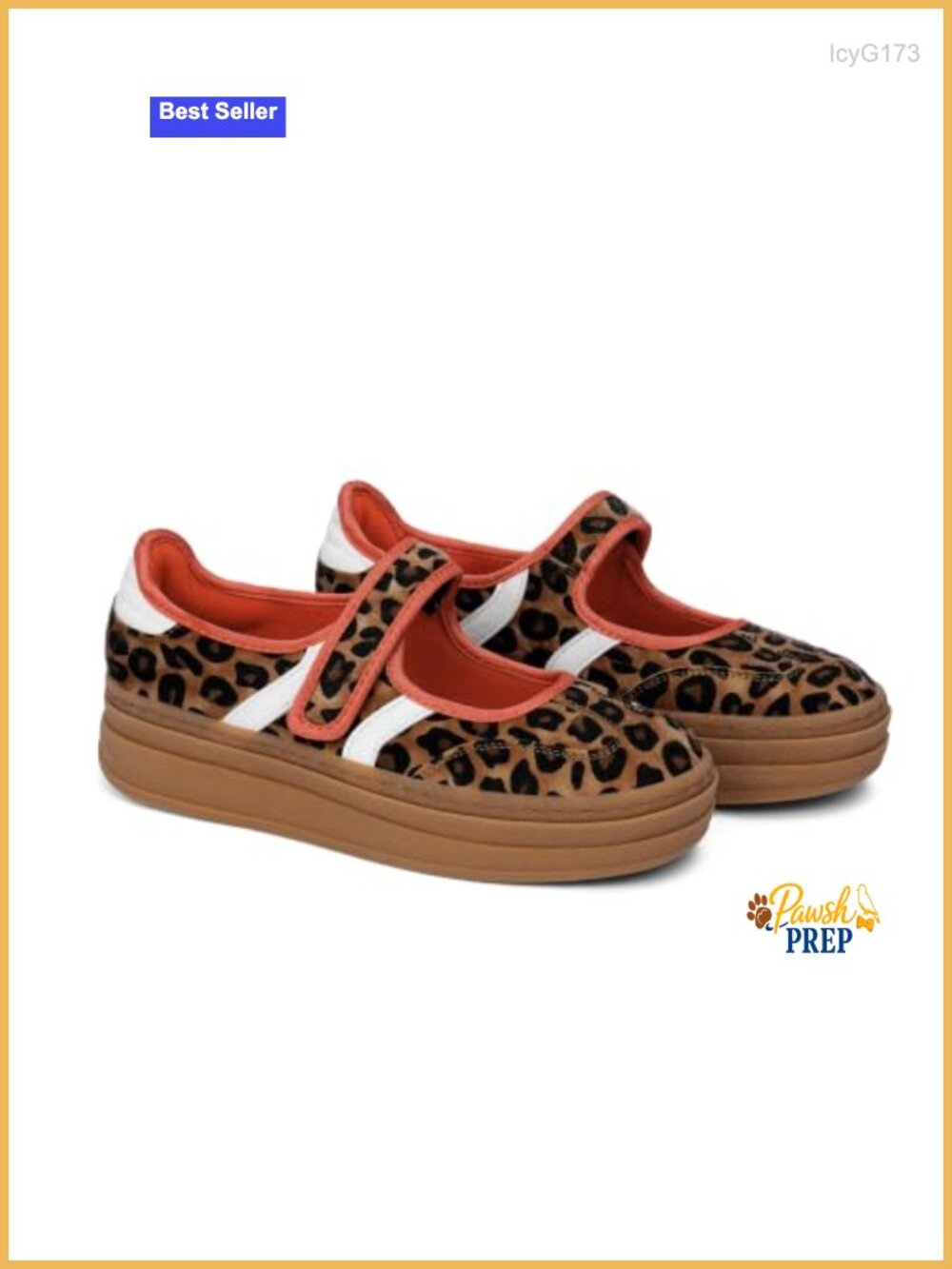 Retro Platform Mary Jane Sneakers Slip on Walking Flats with Hook and Loop - Picture 3 of 6